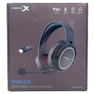 Xiberia G01 Wireless Gaming Headset With Detachable ENC Microphone MISSING USB
